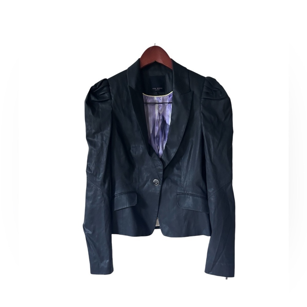 ted baker blazer sleeves and back zipper jacket single button